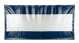 Штора 2х6м для автосервиса с прозрачной вставкой